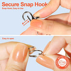 LEOBRO 60PCS Lobster Claw Clasps and Key Rings, 30PCS Keychains Clips and 30PCS Key Chain Ring, Keychain Making kit for Key Chain, Jewelry Making, Art Crafts, Silver