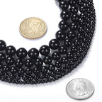 Natural Stone Beads 6mm Black Onyx Agate Gemstone Round Loose Beads Crystal Energy Stone Healing Power for Jewelry Making DIY,1 Strand 15" - color: Black Onyx, size: 6MM