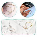 60Pcs Hoop Earring Findings Stainless Steel Earrings Beading Round Earrings Open Beading Hoop for Jewelry Making DIY Crafts Art Creation (60mm) - color: 60mm