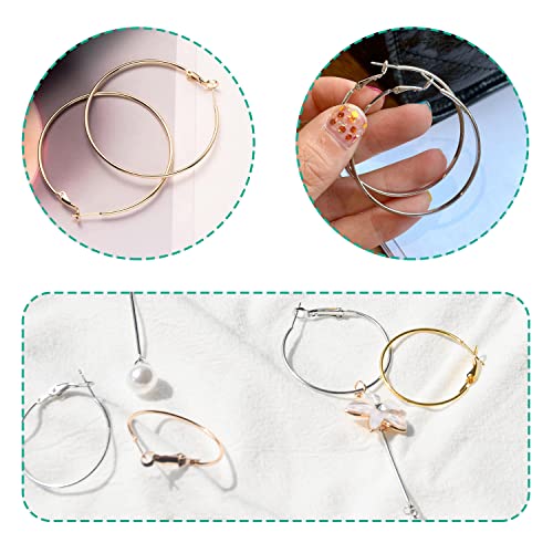 60Pcs Hoop Earring Findings Stainless Steel Earrings Beading Round Earrings Open Beading Hoop for Jewelry Making DIY Crafts Art Creation (60mm) - color: 60mm