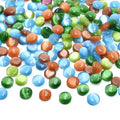 39pcs 10mm Mixed Colors Cat's Eye Coin Stone Loose Gemstone Beads Semi-Precious Craft Supplies for DIY Jewelry Making - color: Coin10mm Mixed Colors