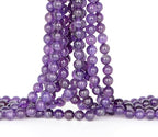 4mm 200pcs Natural Stone Round Beads Amethyst Genuine Stone Beading Loose Gemstone DIY Charm Smooth Beads for Bracelets Necklaces Earrings Hole Size 1mm (Amethyst 4mm) - color: Amethyst, size: 4mm