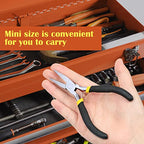4.5-Inch Flat Nose Jewelry Making Pliers - Duck Bill, Smooth Jaw, Wire Bending, Wire Straightener, Ring Opening, Precision Plier - size: Flat Nose