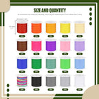 Keadic 437 Yards/ 400 Meters Nylon String for Bracelets Making, 20 Rolls 0.8mm Satin Silk Chinese Knotting Cord Beading Thread for Friendship Bracelets Tassels Necklaces Jewelry Crafting