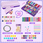 TingingYuli Friendship Bracelet Making Kit for Girls 8-12, DIY String Bracelet Maker with 3-Layer Storage Box, Arts and Crafts for Kids Ages 6-12, Easter Christmas Birthday Gift Set - color: Purple