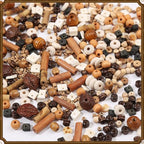 RACIOCK 630Pcs Natural Coconut Shell Beading for Jewelry Making Kit - Handmade Boho Craft Beads with Wood & Shell Spacers for Bracelet, Necklace, DIY Crafts, Boho Style Jewelry Gifts for Woman Man