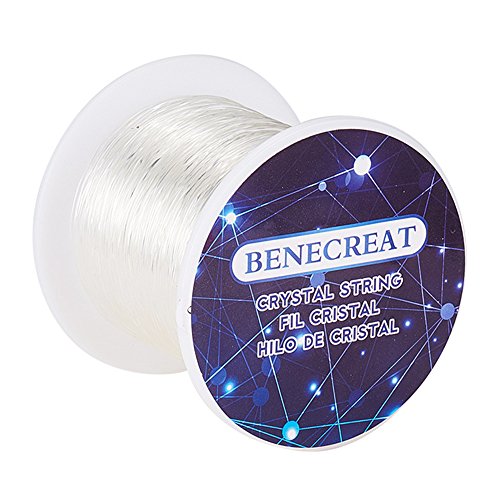 BENECREAT 150m/roll 0.8mm Crystal Thread Elastic Cord Stretchy Bracelet String, Crystal String Bead Cord for Bracelet, Beading and Jewelry Making