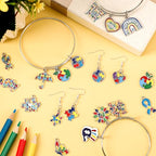 MARFOREVER 40Pcs/20 Pairs Autism Awareness Charms, Autism Charm for Jewelry Making, Autism Alloy Puzzle Pendants for Bracelet Necklace Earrings Making Accessories Autism Awareness Stuff - style: Autism Awareness