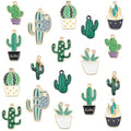 Bulk Gold Enamel Charms for Jewelry Making, Colorful Metal Charms Pendant for Bracelet Necklace and Crafting - color: Cactus Green