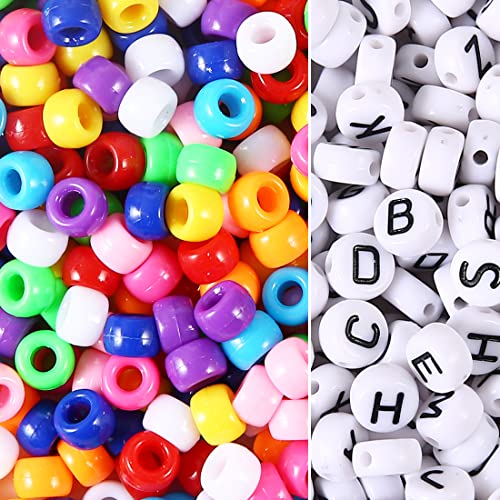 Eppingwin Beads and Bead assortments (1200 Kandi Pony Beads)… - color: 1200 Kandi Pony beads, size: Medium Pack