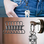 Swivel Snap Hook 35 PCS Black Lanyard Clips Metal Lobster Claw Clasps Keychain Hook with 3/4 INCH D Ring for Macrame Keychain Swivel Clips for Making Key Fobs - color: Black