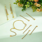 UNICRAFTALE About 30pcs 60mm Golden Chain Extension Necklace Extension Chain with Heart Charms Stainless Steel Chains Extender for Jewelry Making Supplies