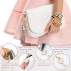 HOMAR 223Pcs DIY Keychain Making Kit Bag Charm Jewelry Chain Making 86 Mixed Color Charms 10 Keychain Clips with Key Ring 15 Extender Chains 100 Jump Ring for DIY Craft Gifts - color: Keychain-2223PCS