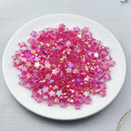 450 PCS Acrylic Star Shape Beads AB Colors Loose Pony Spacer Beads with Hole for Jewelry Making Necklace Earring Key Chains DIY Projects(Rose AB) - color: Rose AB