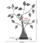 MyGift Silver Metal Jewelry Tree with Bird Nest - Holds up to 48 pair Earrings - color: Silver