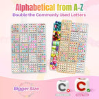 ARIANACO Pony Beads for Bracelet Making Kit with Letter Beads for Friendship Bracelets String Sets,5 Boxes Rave Kandi Beads Bulk for Keychain Crafts and Jewelry Making Supplies