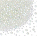 UV Resin Bubble Beads Penta Angel 100g 0.4 to 3mm No Hole Round Clear Tiny Miniature Water Droplet Bead Fillers for DIY Shaker Resin Molds Pendant Jewelry Making (Clear)