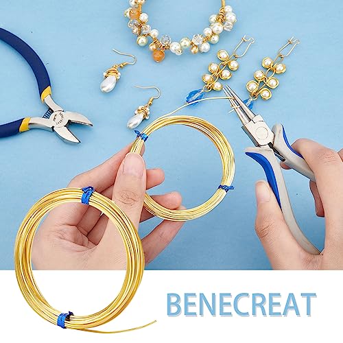 BENECREAT 14K Gold Plated Square Copper Wire - 16.4FT 20 Gauge Wire for Jewelry Making, Beading, Crafting - color: 14K Gold, size: 20 Gauge