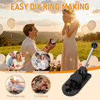 18 Pcs Ring Bender, Complete Ring Bender Tool Rings Bending, Spoon Rings Maker Machine with Nylon Mold, Multi-Functional Ring Earring Bending Tool, Sizer Measuring Tools Suitable for Gift-Giving - size: 18-Piece Set