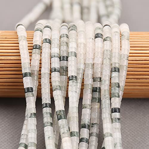 150PCs Natural Iceberg Jade Spacer Beads, Loose Semi Precious Flat Round Gemstone Heishi Disc Stone Beads for Beading Jewelry Making 4mm*2mm 38cm - color: Iceberg Jade, size: 4MM*2MM