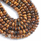 5x8mm 76pcs Natural Yellow Tiger Eye Stone Rondelle Spacer Loose Beads Abacus Disk Stone Round Loose Gemstone Beads for Jewelry Making DIY Bracelet Necklace - color: Yellow Tiger Eye Stone, size: 5x8mm Abacus Disk