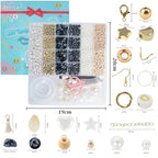 TOIPINIO Bracelet Making Kit Jewelry Making Supplies Kit Natural Stone Beads for Irregular Natural Stone with for DIY Craft Friendship Bracelet/Necklace/Earrings for Adults (Snowflake Obsidian) - color: Snowflake Obsidian