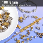 stino Metal Charms for Jewelry Making 100gram, Bulk Tibetan Silver & Gold Plated Trinkets for Earring Necklace Jewelry Making and Findings - color: Bead Charm Mixed Color