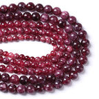 36pcs 10mm Natural Garnet Jade Gemstone Round Loose Spacer Beads for Jewelry Making Healing Energy Stone Beads DIY Bracelets Necklaces 15" (10mm, Garnet Jade) - color: Garnet Jade, size: 10mm
