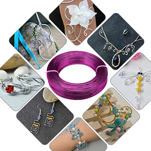 3mm Aluminum Craft Wire, 50 Feet 9 Gauge Bendable Anodized Metal Wire for Sculpting, Jewelry Making, Armature Making, Wire Weaving and Wrapping - size: 3mm, style: Purple