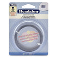 Beadalon German Style Wrapping Wire, Round, Hematite Color, 26 Gauge, 20 m / 65.6 ft - color: Hematite, size: 26 gauge / 65.6 ft