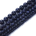 Natural Stone Beads 3mm Blue Sand Stone Round Loose Beads Crystal Energy Stone Healing Power for Jewelry Making DIY,1 Strand 15" - color: Blue Sand, size: 3MM