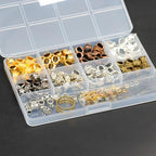stino Metal Charms for Jewelry Making 100gram, Bulk Tibetan Silver & Gold Plated Trinkets for Earring Necklace Jewelry Making and Findings - color: Bails Mixed Color