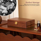 Travel Jewelry Case Small Wood Jewelry Organizer Jewelry Box for Women (Single Nut-Brown A) - color: Single Nut-Brown A
