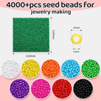 IOOLEEM Christmas Green Seed Beads, 4000+ pcs 3mm Glass Beads for Jewelry Making, Bracelets - color: Christmas Green, size: 3mm / 4000pcs
