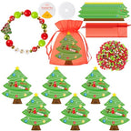 BeYumi Christmas Bracelet Craft Kit - 24 Pack Xmas DIY Joy Letter Beads Friendship Bracelets with Christmas Tree Gift Cards Xmas Craft Kits Party School Classroom Fun Activities - style: JOY