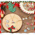 SANNIX 350Pcs Christmas Charms for Jewelry Making, Gold Enamel Charms Christmas Charm Pendants for DIY Crafts Bracelets Necklace Earrings Craft Supplies - color: Christmas Color