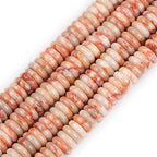 JOE FOREMAN 2x6mm Natural Red Crazy Lace Agate Stone Heishi Disc Rondelle Spacer Beads for Jewelry Making Full 15" Strand Energy Stone Healing Power Crystal - color: Red Crazy Lace Agate