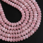 5x8mm 76pcs Natural Stone Rose Quartz Crystal Rondelle Spacer Loose Beads Abacus Disk Stone Round Loose Gemstone Beads for Jewelry Making DIY Bracelet Necklace - color: Rose Quartz, size: 5x8mm Abacus Disk