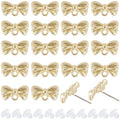 SUNNYCLUE 1 Box 90Pcs Stud Earring Findings Bowknot Earring Posts with 925 Sterling Silver Pins Earring Stud with Holes Earring Studs for Jewelry Making Accessories DIY Dangle Earrings Supplies Women - style: Bow 2