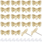 SUNNYCLUE 1 Box 90Pcs Stud Earring Findings Bowknot Earring Posts with 925 Sterling Silver Pins Earring Stud with Holes Earring Studs for Jewelry Making Accessories DIY Dangle Earrings Supplies Women - style: Bow 2