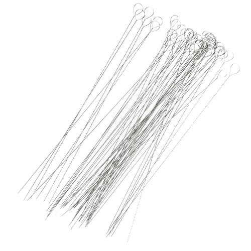 The Beadsmith Twisted Beading Needles - 2.5" (6.35 cm) Collapsible Eye Beading Needle, Extra-Fine (0.14 mm Diameter), Stainless Steel Flexible Wire for Stringing, Jewelry Making, Pack of 50 - style: Extra-Fine