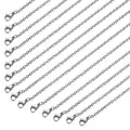 24 Pack Necklace Chains Stainless Steel Cable Chain Necklace Bulk for Jewelry Making, 16 Inches - color: 16 Inches
