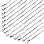 24 Pack Necklace Chains Stainless Steel Cable Chain Necklace Bulk for Jewelry Making, 24 Inches - color: 24 Inches