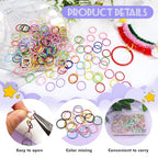 TOAOB 200pcs Multicolour Jump Rings 12mm Open Jump Rings Connectors for Keychains Earrings Necklace Jewelry Making - size: 12mm