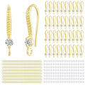 14K Gold Plated Cubic Zirconia Earring Hooks 220PCS Earring Findings for Jewelry Making Hypoallergenic Fish Hooks for DIY Earrings - color: 14K Gold-Small Cubic Zirconia Earring Hooks