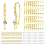 14K Gold Plated Cubic Zirconia Earring Hooks 220PCS Earring Findings for Jewelry Making Hypoallergenic Fish Hooks for DIY Earrings - color: 14K Gold-Small Cubic Zirconia Earring Hooks