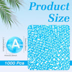 1000Pcs Transparent Letter Beads Acrylic Mixed Alphabet Beads Flat Round Disc Spacer Bead White Alphabet Pattern Loose Bead for Bracelet Jewelry Making DIY Craft 7x4mm Deep Sky Blue - color: Deep Sky Blue