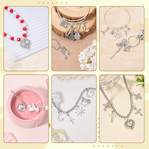 Charms for Jewelry Making Bulk Antique Silver Tibetan Alloy Pendants Love Word for Earring Bracelet Necklace - style: Animal