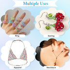 Paxcoo 5600Pcs Crystal Beads for Jewelry Making, Tiny Crystal Acrylic Beads Faceted Craft Beads Bicone Gem Beads Jewel for Jewelry Making (4 MM) - size: 4 mm