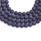 8mm Blue Sandstone Frosted Matte Unpolished Round Beads for Jewelry Making Strand 15 inch - color: Blue Sandstone, size: 8mm